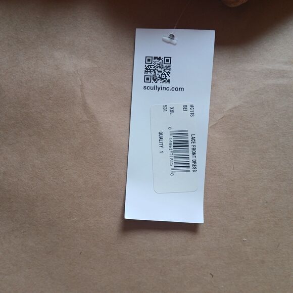 Scully Ladies Lace-Up Front Beige Sleeveless Midi Dress Size XXL HC118-BEI - Picture 5 of 11